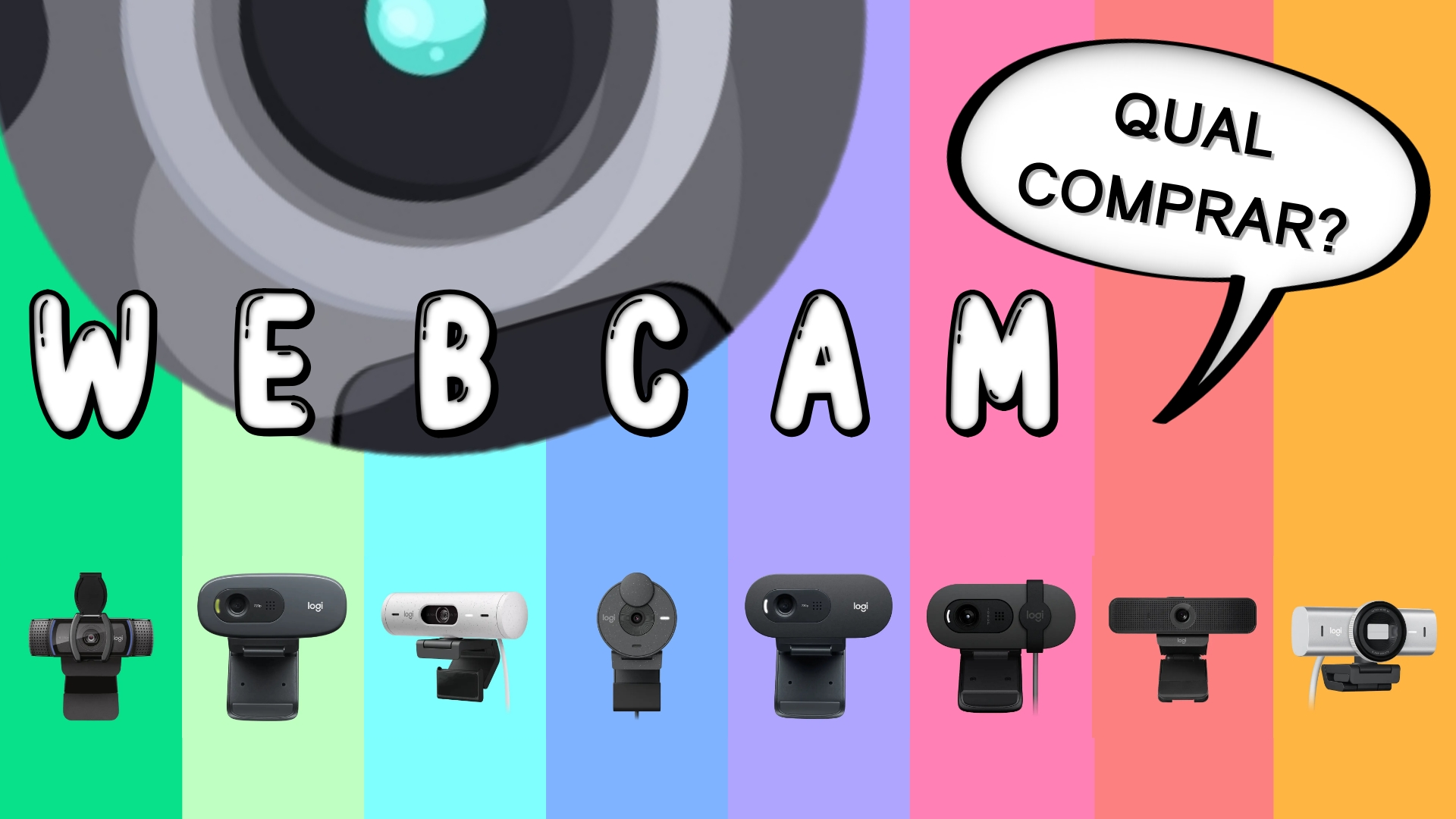 Comparação de webcam gamer. Confira as características de marcas como logitech, Redragon, Anker, Mancer e outras.